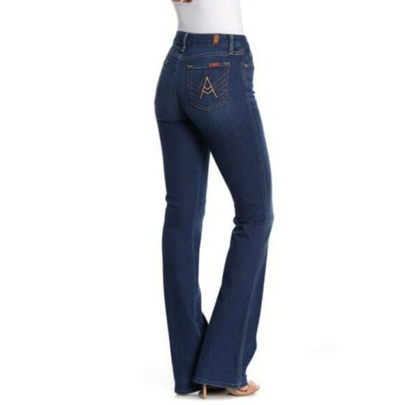 7 For All Mankind A Pocket Bootcut Jeans-Women's - Picture 3 of 11